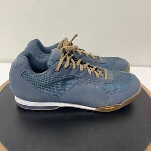 Giro Rumble VR Cycling Shoes Men 10.5 Blue Lace Up SPD Cleats Vibram‎ Sole